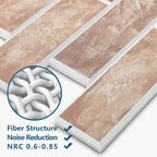8-Pack 3D Faux Brick Acoustic Wall Panels, 11.8" x 11.8" PET Soundproof & Noise - Image 3
