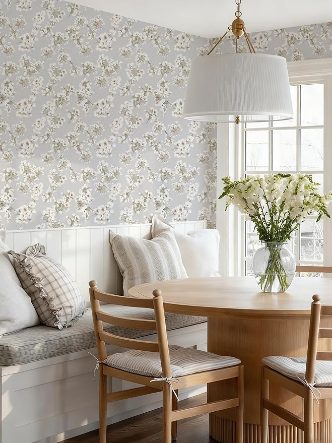 17.3" x 78.7" Floral Peel and Stick Wallpaper Removable Wallpaper Peel and Stick - Image 3