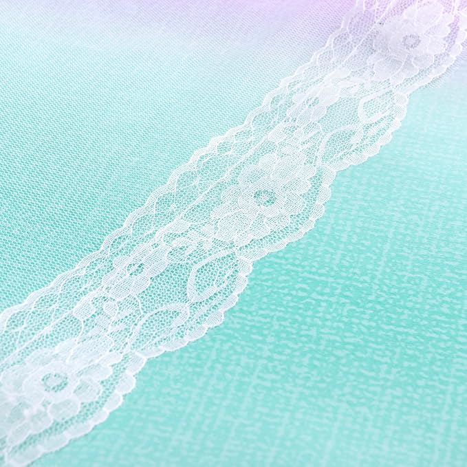 XiDi Curtains for Bedroom Decor, Rainbow Pink Purple Green 34/79/1 - Image 6