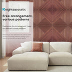 8Pack Acoustic Wall Panels, Wood-Pattern Art Sound Proof Foam Panels - Image 6