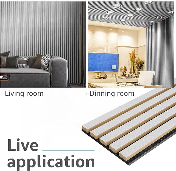 Art3d 107" x 8" Wall Panel 3D Fluted - Image 4