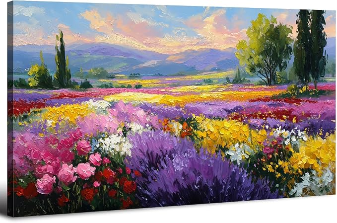 Flower Wall Art Vintage White Floral Canvas Pictures Abstract Blooming Flower by HOME