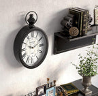 Menterry Small Retro Oval Wall Clock, Antique Old Design, Battery Operated - Image 6