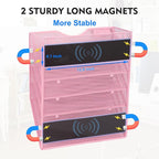 EASEPRES Magnetic 5 Pocket Mesh Hanging File Organizer, Wall Mounted Mail Paper - Image 2