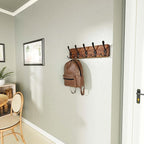 SKOLOO Rustic Wall Mounted Coat Rack: 16" Stud Spacing, Pine Real Wood Plank - Image 3