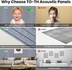 5 Pack Acoustic Panels, 47.2 x 23.6 x 0.35 Inch Sound Proof Panels - Image 8