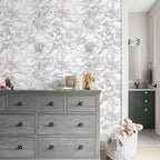 Ismoon Vintage Floral Wallpaper Peel and Stick Beige and Gray Contact Paper - Image 7