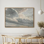InSimSea Framed Canvas Wall Art, Landscape Wall Art, Study of Clouds Painting - Image 3