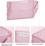 Marbrasse Wall File Holder 2-Tier Hanging Wall File Organizer, Mesh Mail Holder - Image 3