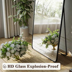 XRAMFY 65"x24" Floor Full Length Mirror Standing Full Body Rounded Corner - Image 6