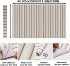 Wood Slat Wallpaper Peel and Stick Dead Wood Color 17.5x100 Inch Flat Finish - Image 2
