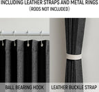 AJAZZ 100% Blackout Accordion Doors Interior Magnetic Door Curtain Folding - Image 6