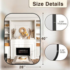 FICTOR Bathroom Vanity Mirror for Wall, 2 Pack 28" x 40" Rectangle Bathroom - Image 2