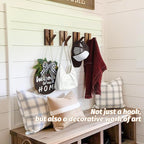Foldable Wall Hooks 4Pack: Rustic Wooden Coat Hooks Mounted - Image 7
