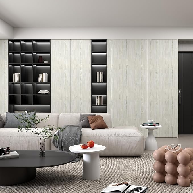 Vinjiasin Wood Peel and Stick Wallpaper Oak Light Wood Grain Contact Paper - Image 4