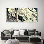 Wieco Art 3 Piece Witch and Skeleton Ukiyo-E by Utagawa Takiyasha Historic - Image 3