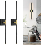 Morauroral 30 Inch Battery Operated Wall Sconces Set of Two, Dimmable Wall by Morauroral