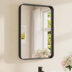 TETOTE 16 x 24 Inch Black Frame Mirror, Bathroom Vanity Mirror by TETOTE