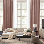 NICETOWN Dusty Pink Velvet Curtains 90 inches Long 2 Panels Set, Thermal - Image 9