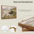 Floating Framed Vintage Hunting Dog Wall Art, Classic Countryside Landscape - Image 2
