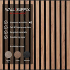 Wall!Supply 3D Soundproof Wall Panels – Acoustic Walnut Finish – EPS Foam - Image 4