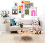 KBKBART 9PCS Eclectic Wall Art Decor, Modern Maximalist Wall Prints - Image 4