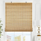 LazBlinds Cordless Bamboo Blinds, Roll Up Shades by LazBlinds