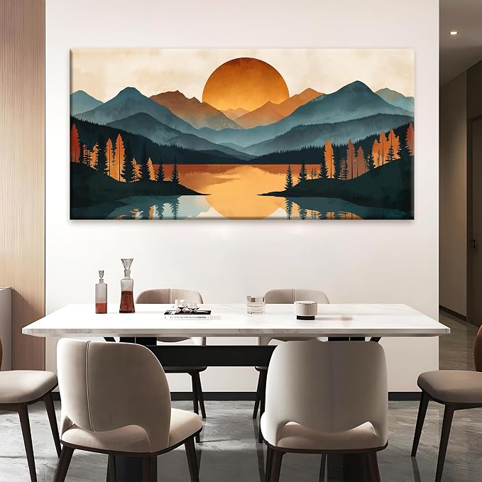 Colorful Mountain Boho Wall Art - Image 2