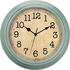 12 Inch Wall Clock, Silent Non-Ticking Decorative Battery Operated Easy to Read by HYLANDA