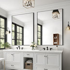 KOCUUY Black Mirror, HD Tempered Glass, Anti-Rust Frame, Modern Design - Image 7