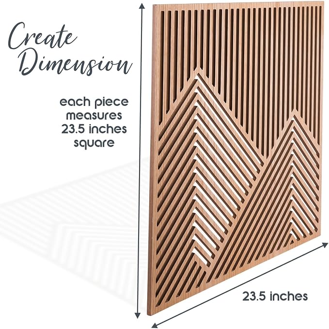 SnugLife 2 Pcs Wood Mountain Wall Art - Image 3