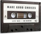 Inspirational Office Canvas Wall Art Picture Vintage Cassett Tape Prints Make by Unknown