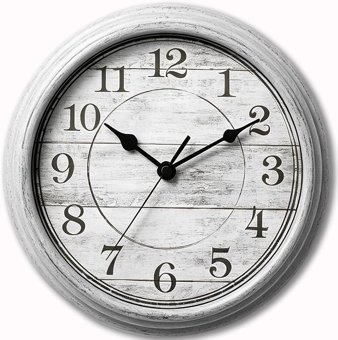 Wall Clock, 9 Inch Silent Wall Clocks Battery Operated, Decorative Clocks by HYLANDA