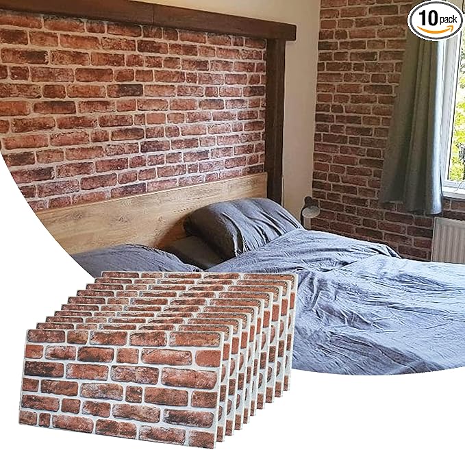 Dundee Deco 3D Wall Panels Faux Brick by DundeeDeco