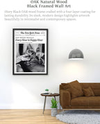 iHery Premium 16x20in Natural Black OAK Wood Trendy Every Hour is Happy Hour - Image 2