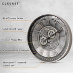 CLXEAST 24 Inch Large Moving Gear Wall Clock - Image 2