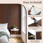 4 Pack Wood Panels for Wall, 47.24" x 23.81" Acoustic Wood Slat Wall Panel for - Image 7