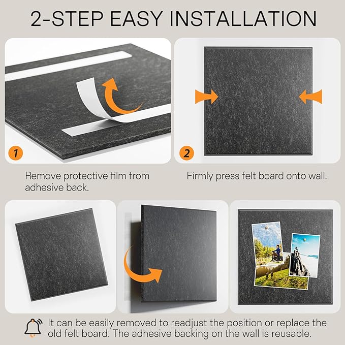 MaxGear Large Cork Board for Wall 36" x 24", Dark Gray Bulletin Board, 6 Pack - Image 5