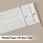 MIULEE Taupe Back Tab Blackout Curtains 63 Inch Length 2 Panels Set - Image 4