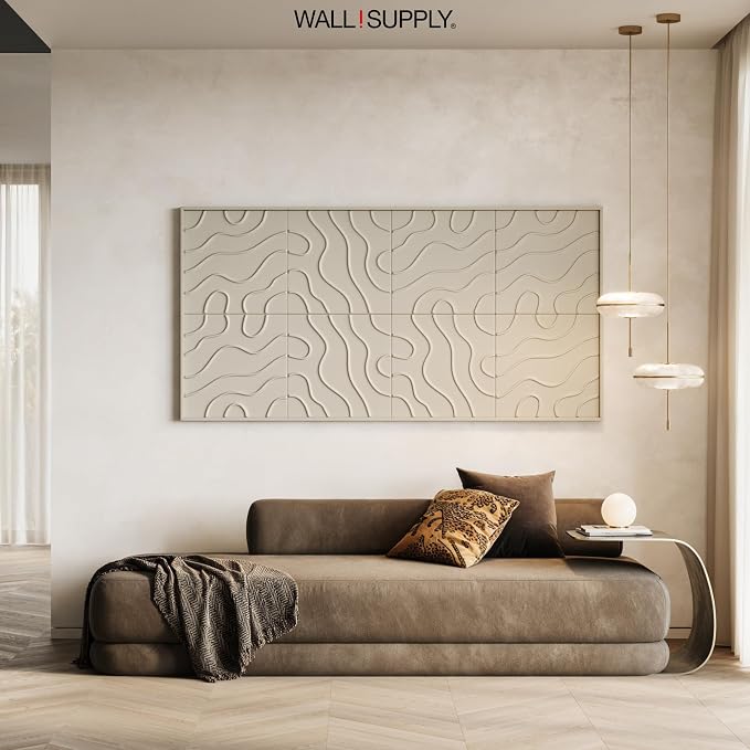 Wall!Supply - 3D Wall Panels – Flow Line Cashmere Wall Covering - Lightweight - Image 6