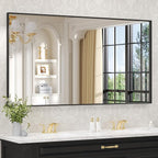 LOAAO Black Bathroom Mirror 50"X30" by LOAAO
