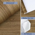 WESTICK Brown Wood Contact Paper Waterproof Kitchen Countertop Peel and Stick - Image 2