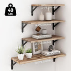 YGEOMER Floating Shelves for Wall Different Sizes Farmhouse Wall Shelf for - Image 3