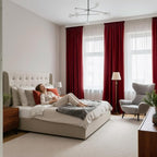 NICETOWN Red Blackout 120" Velvet Curtains - Image 3