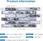 COMSTICKC 3D Gray Faux Brick Wall Panel, Peel and Stick Wall Covering, Not Real - Image 5