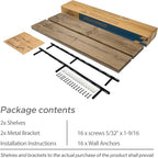 BGMG Wood Floating Shelves for Wall 42 inch Set of 2, Dark Walnut Floating - Image 7