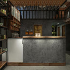 3yecao 16"×197" Extra Thick Dark Blue Grey Concrete Wallpaper Peel and Stick - Image 5