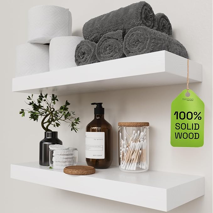 BAOBAB WORKSHOP Wood Floating Shelves by BAOBABWORKSHOP