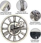 The B-Style Large Real Moving Gears Wall Clock 30 inch Rustic Retro Industrial - Image 4