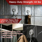 Latoxcaa Large Adhesive Hooks 24-Pack, Heavy Duty 44lb Wall Hooks - Image 7